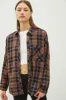 Brown Plaid Flannel Long Sleeve Button Down sold by Pinkblush