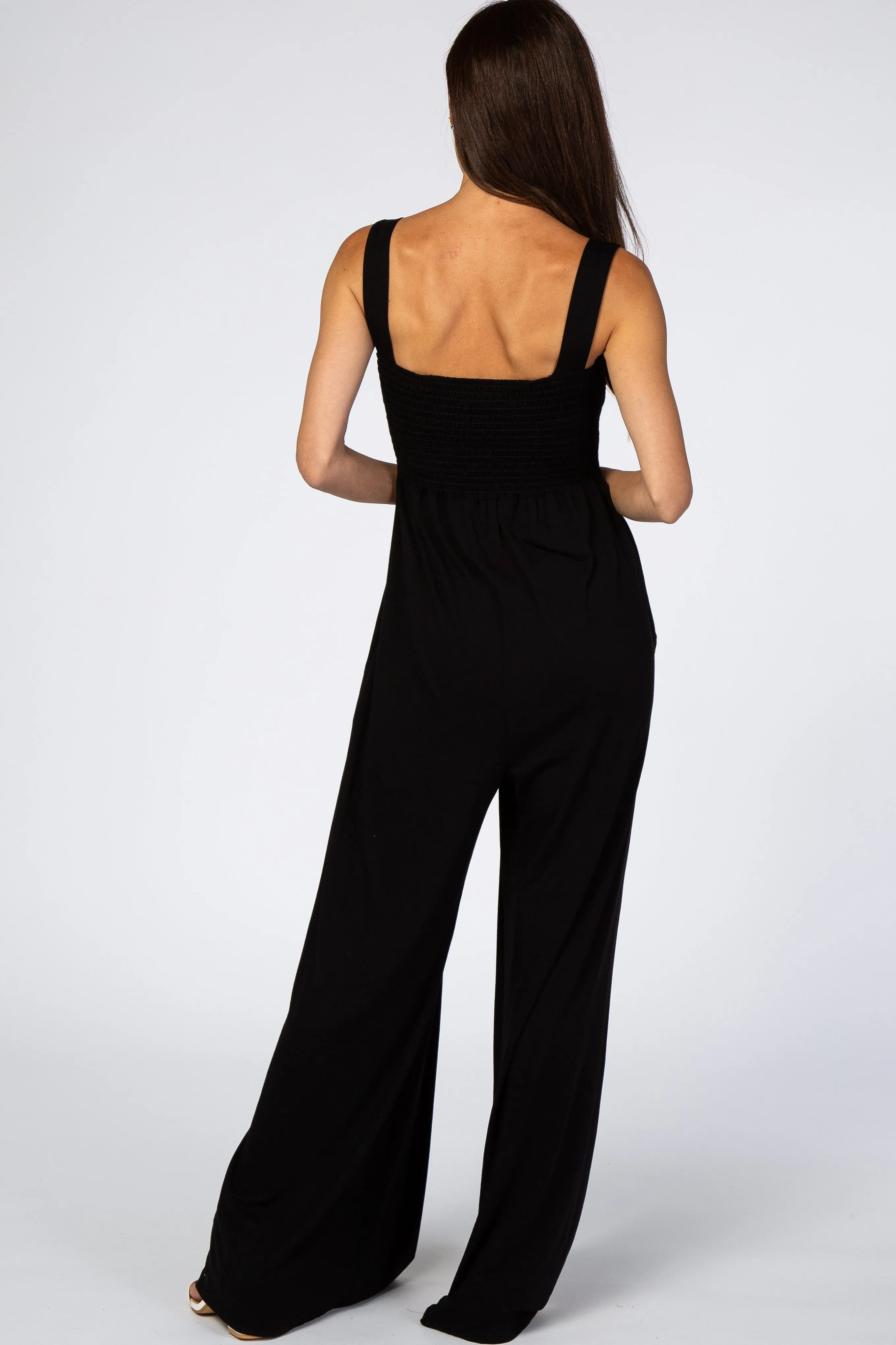 Black Sleeveless Wide Leg Jumpsuit sold by Pinkblush product image thumbnail 3
