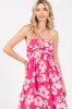 Fuchsia Floral Halter Neck Maxi Dress sold by Pinkblush