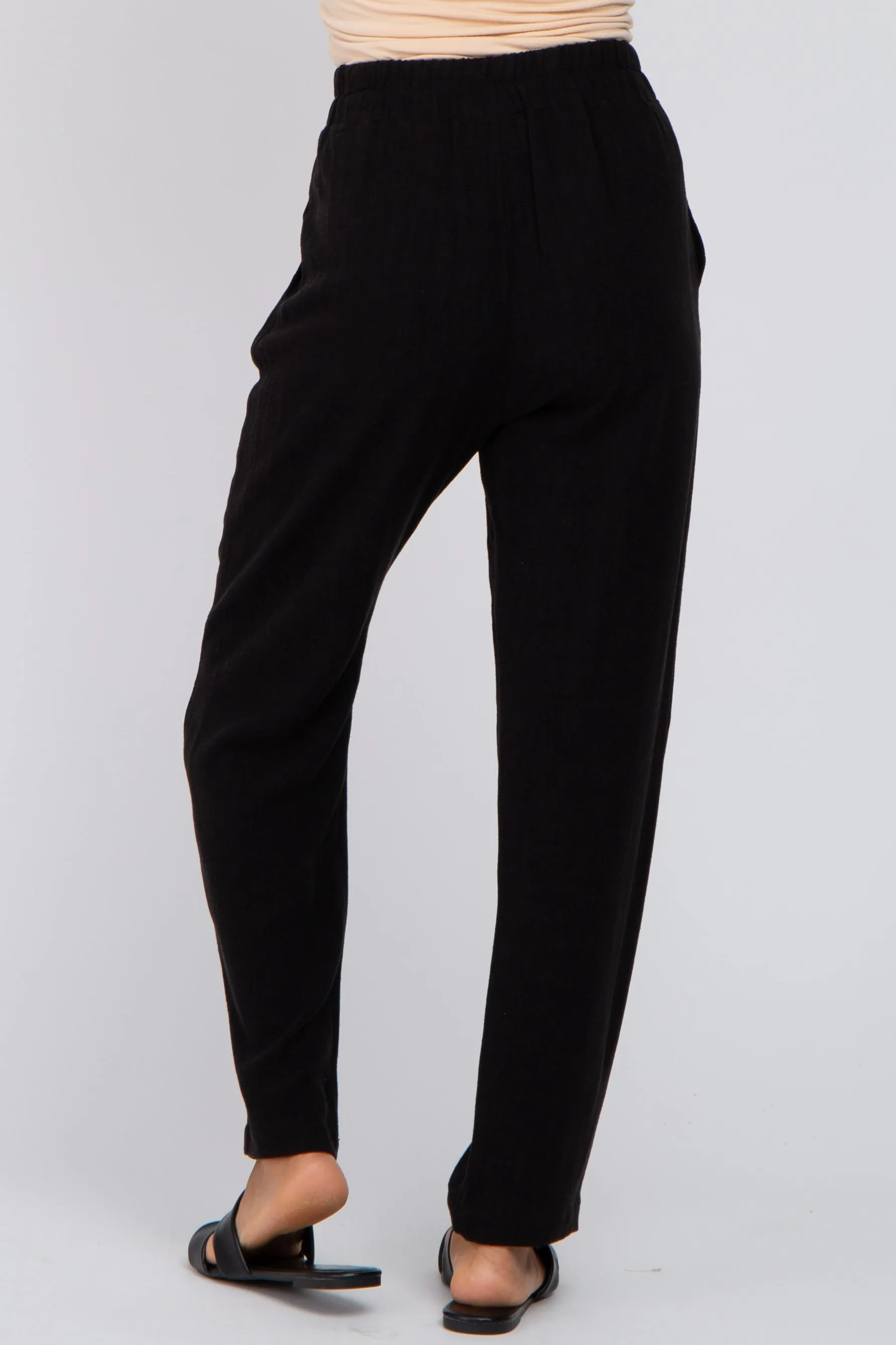 Black Linen Pants sold by Pinkblush product image thumbnail 4