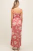 Mauve Floral Sleeveless Knotted Maternity Maxi Dress sold by Pinkblush
