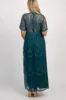 Dark Turquoise Lace Mesh Overlay Maternity Maxi Dress sold by Pinkblush