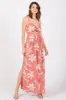 Mauve Floral Sleeveless Knotted Maternity Maxi Dress sold by Pinkblush