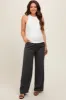 Charcoal Grey Relaxed Fit Maternity Trousers sold by Pinkblush