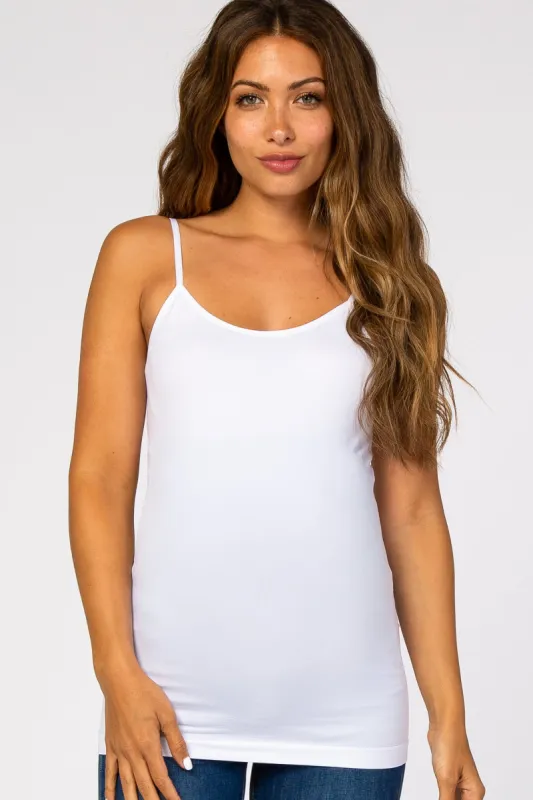 White Fitted Maternity Cami sold by Pinkblush