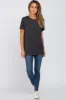 Charcoal Oversized Short Sleeve Top sold by Pinkblush