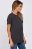 Charcoal Oversized Short Sleeve Top sold by Pinkblush