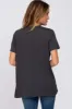 Charcoal Oversized Short Sleeve Top sold by Pinkblush