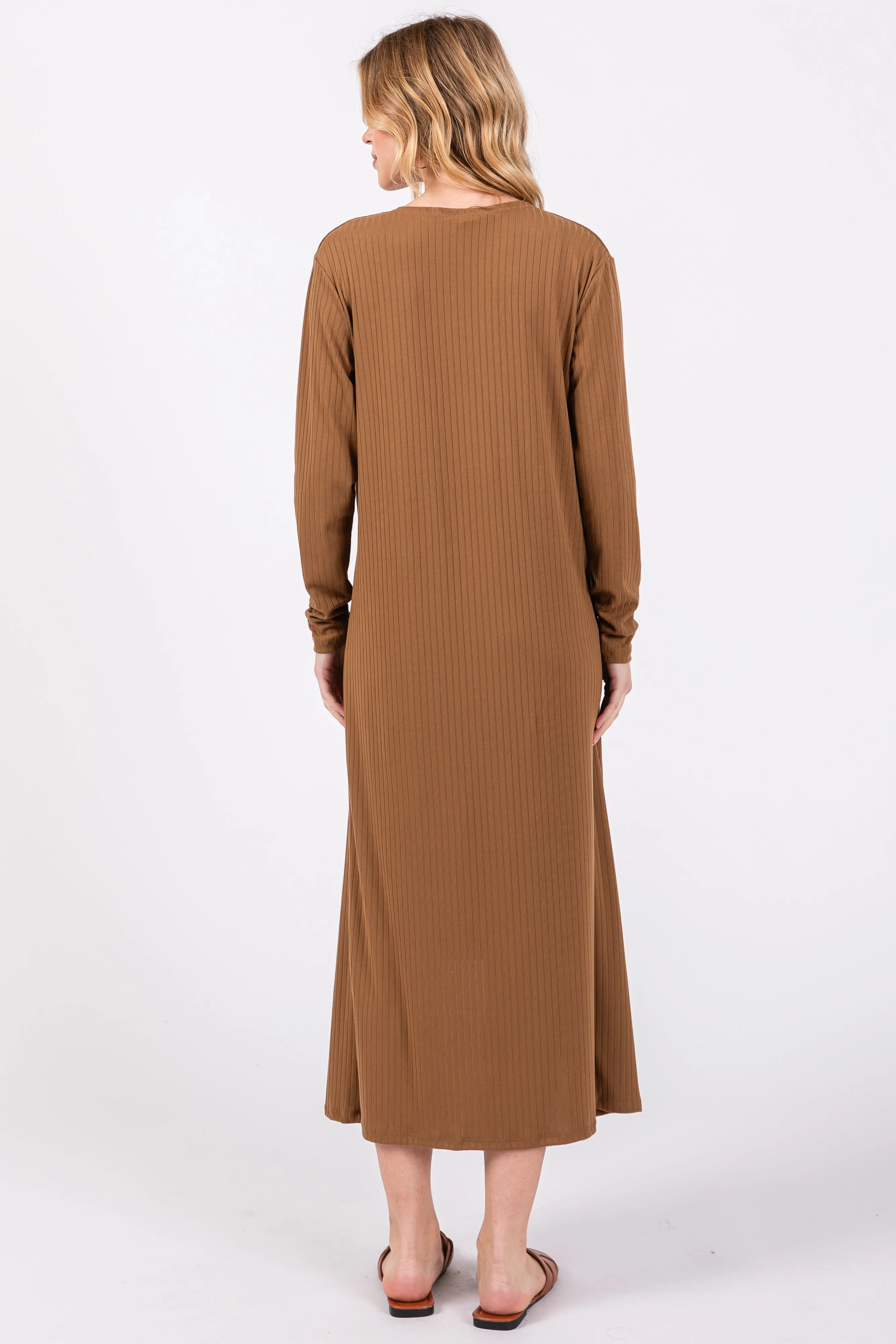 Camel Ribbed Cardigan 2 Piece Set sold by Pinkblush product image thumbnail 3