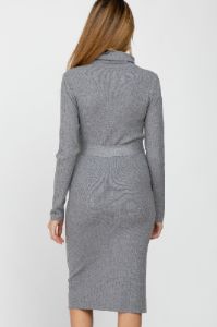 Heather Grey Ribbed Turtleneck Maternity Sweater Dress sold by Pinkblush