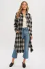 Black Plaid Maternity Oversized Shirt sold by Pinkblush