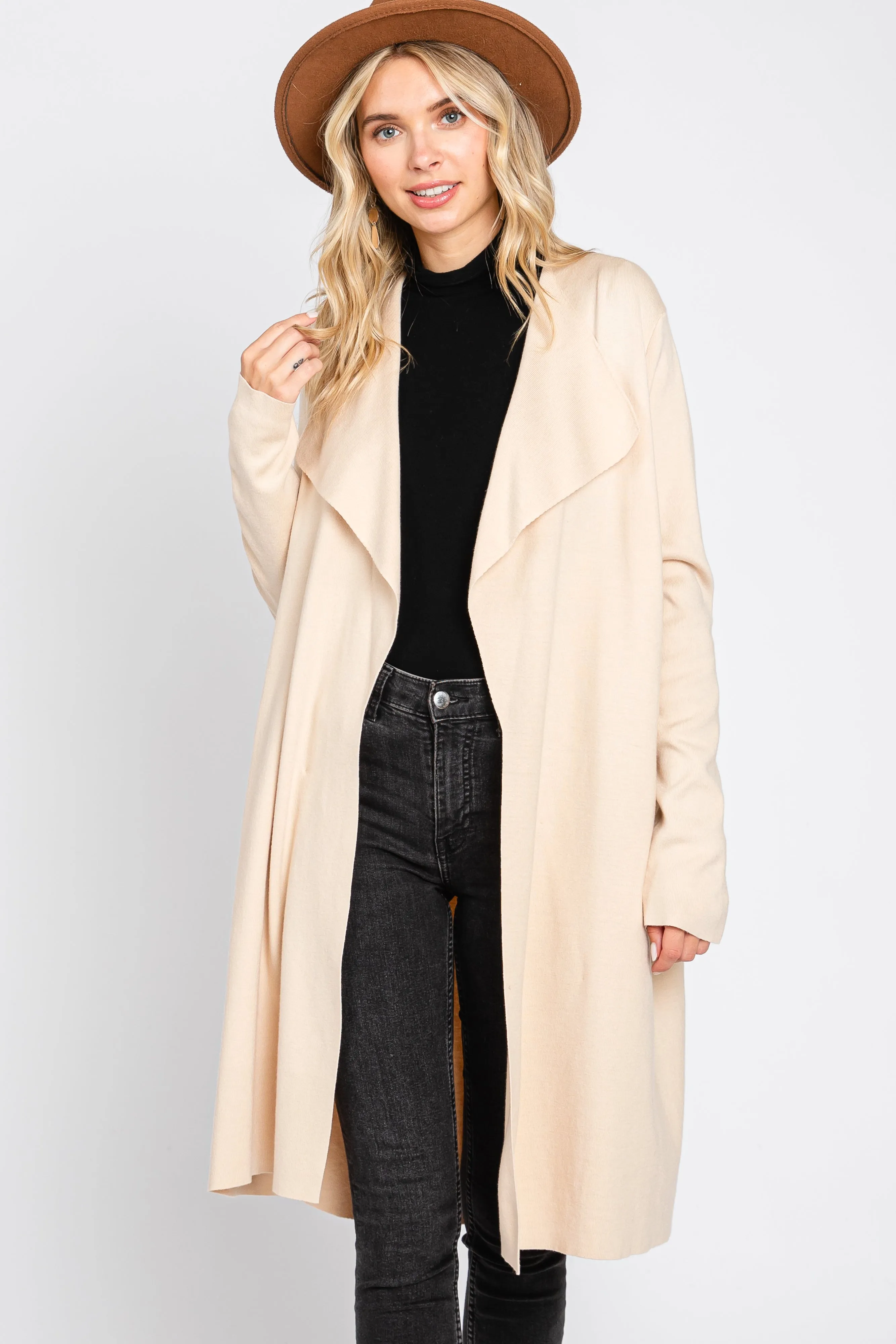 Cream Draped Cardigan sold by Pinkblush product image thumbnail 4