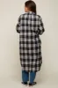 Black Plaid Maternity Oversized Shirt sold by Pinkblush