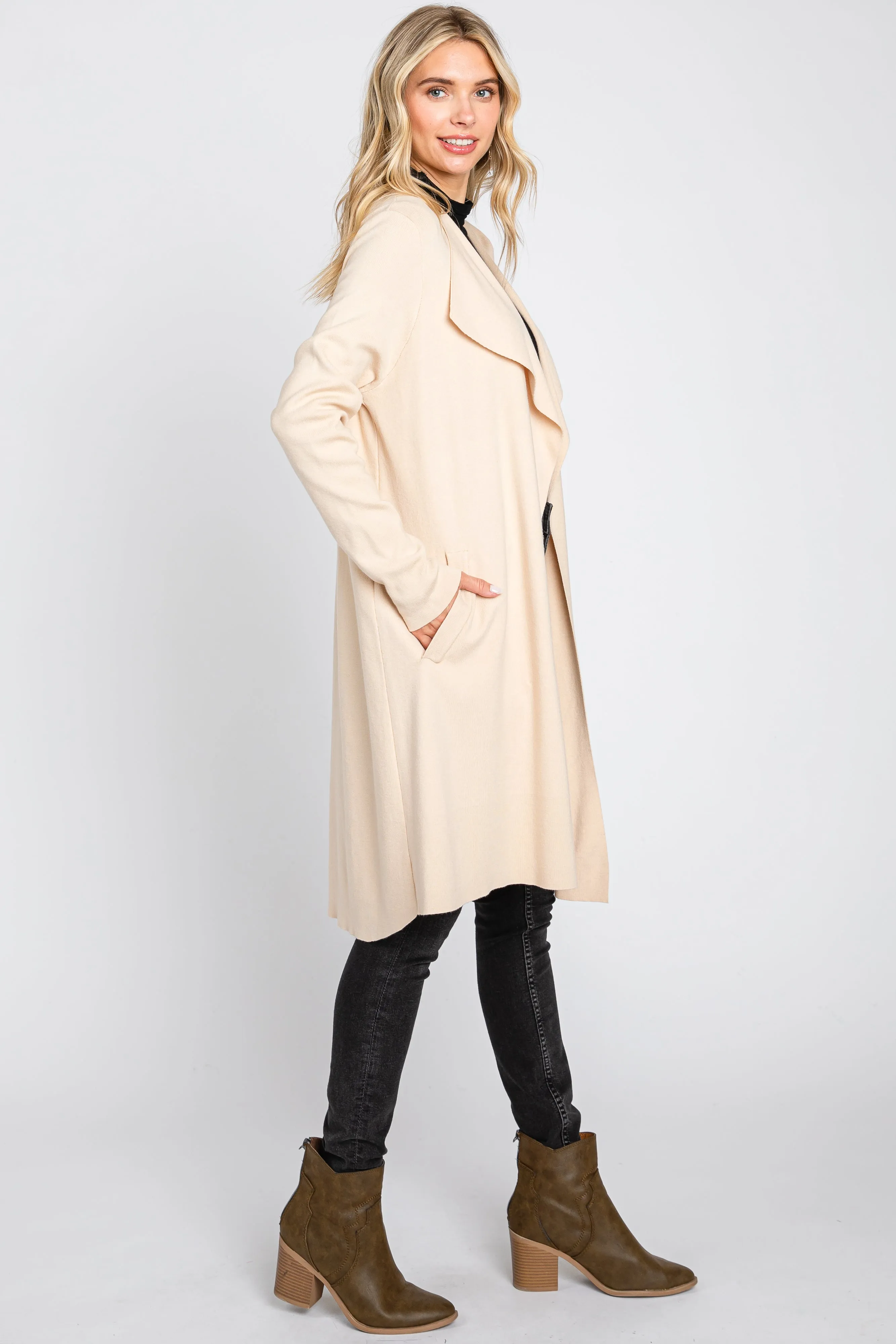 Cream Draped Cardigan sold by Pinkblush product image thumbnail 2