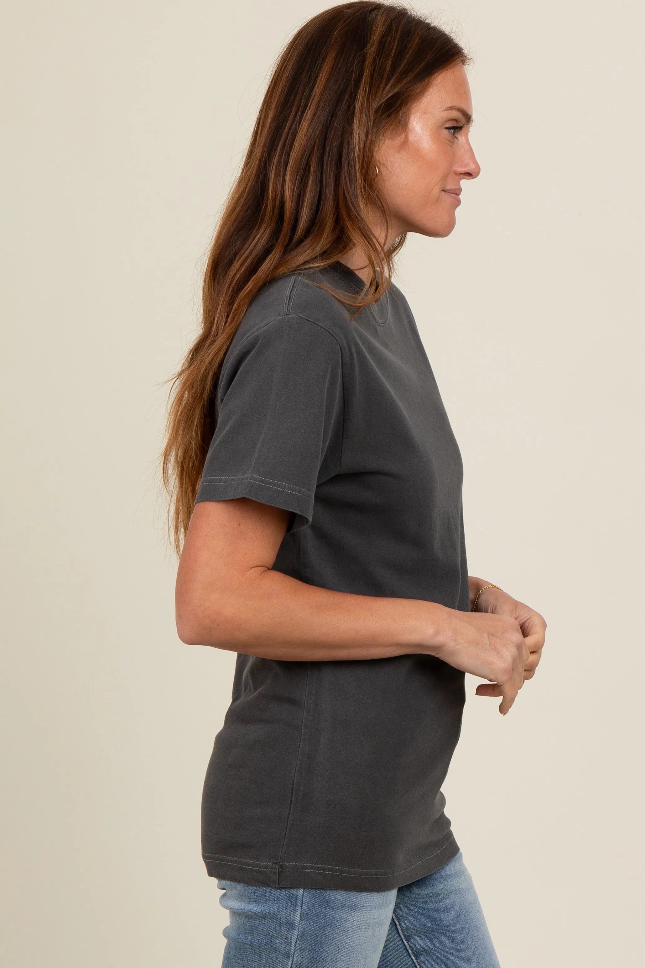 Charcoal Basic T-Shirt sold by Pinkblush product image thumbnail 2