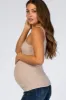 Taupe Ribbed Maternity Tank Top sold by Pinkblush