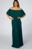 Forest Green Pleated Ruffle Off Shoulder Maternity Maxi Dress sold by Pinkblush