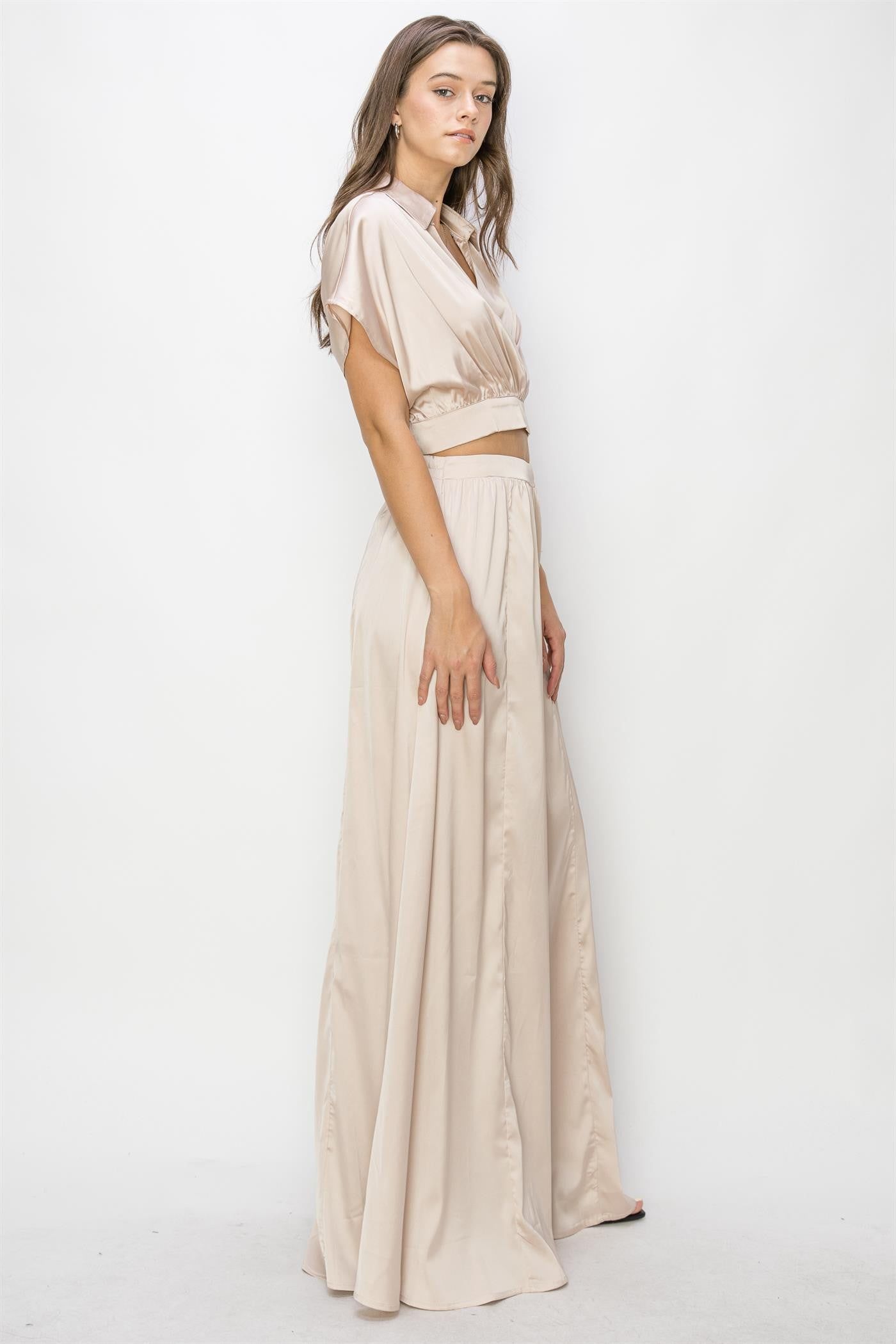 Cream Top And Pants Two-Piece Set sold by Pinkblush product image thumbnail 2