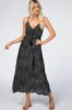 Black Dot Print V-Neck Maternity Midi Dress sold by Pinkblush