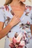 Light Blue Floral Maternity Wrap Dress sold by Pinkblush