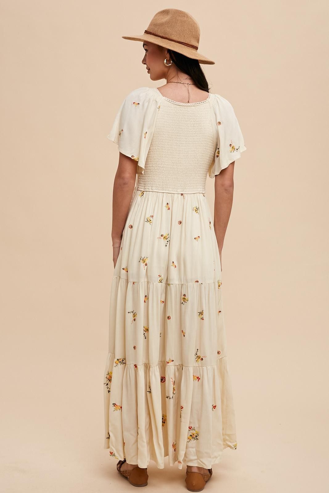 Buttercream Embroidered Maxi Dress sold by Pinkblush product image thumbnail 3