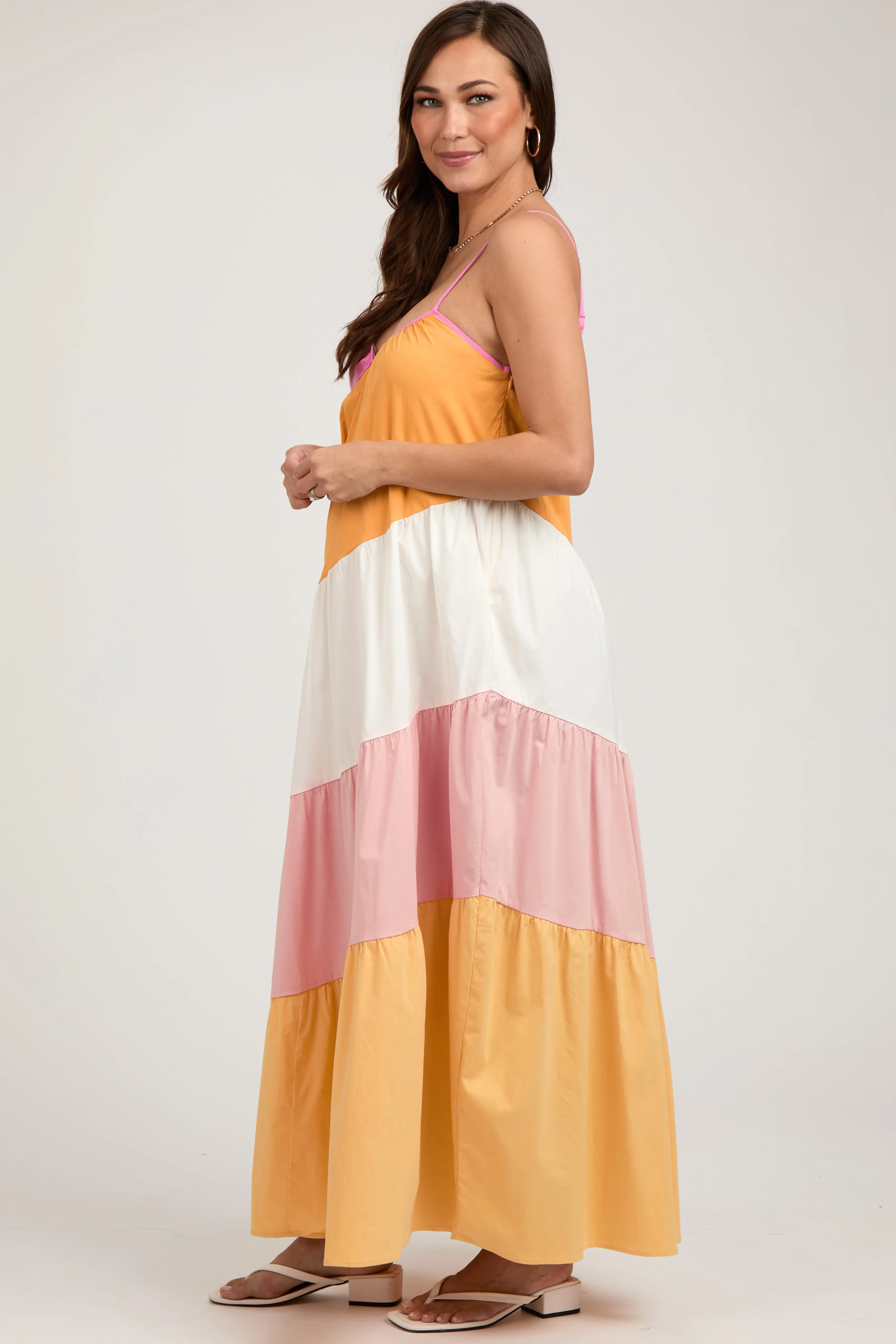 Multi-Color Sleeveless Maternity Maxi Dress sold by Pinkblush product image thumbnail 2