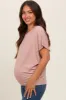 Light Pink Round Neck Dolman Sleeve Maternity Top sold by Pinkblush
