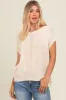 Cream Knit Short Sleeve Sweater Maternity Top sold by Pinkblush