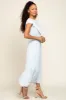 Light Blue Lace Inset Ruffle Midi Dress sold by Pinkblush