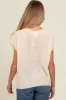 Cream Knit Short Sleeve Sweater Maternity Top sold by Pinkblush
