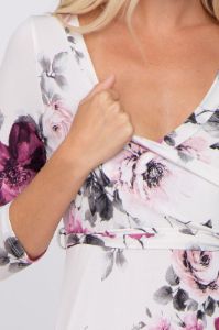 Cream Floral Wrap Maxi Dress sold by Pinkblush