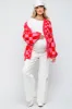 Red Checkered Maternity Cardigan Sweater sold by Pinkblush