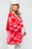 Red Checkered Maternity Cardigan Sweater sold by Pinkblush