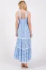 Light Blue Floral Lace Trim Tiered Maxi Dress sold by Pinkblush