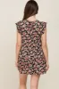 Black Floral Ruffle Accent Maternity Mini Dress sold by Pinkblush