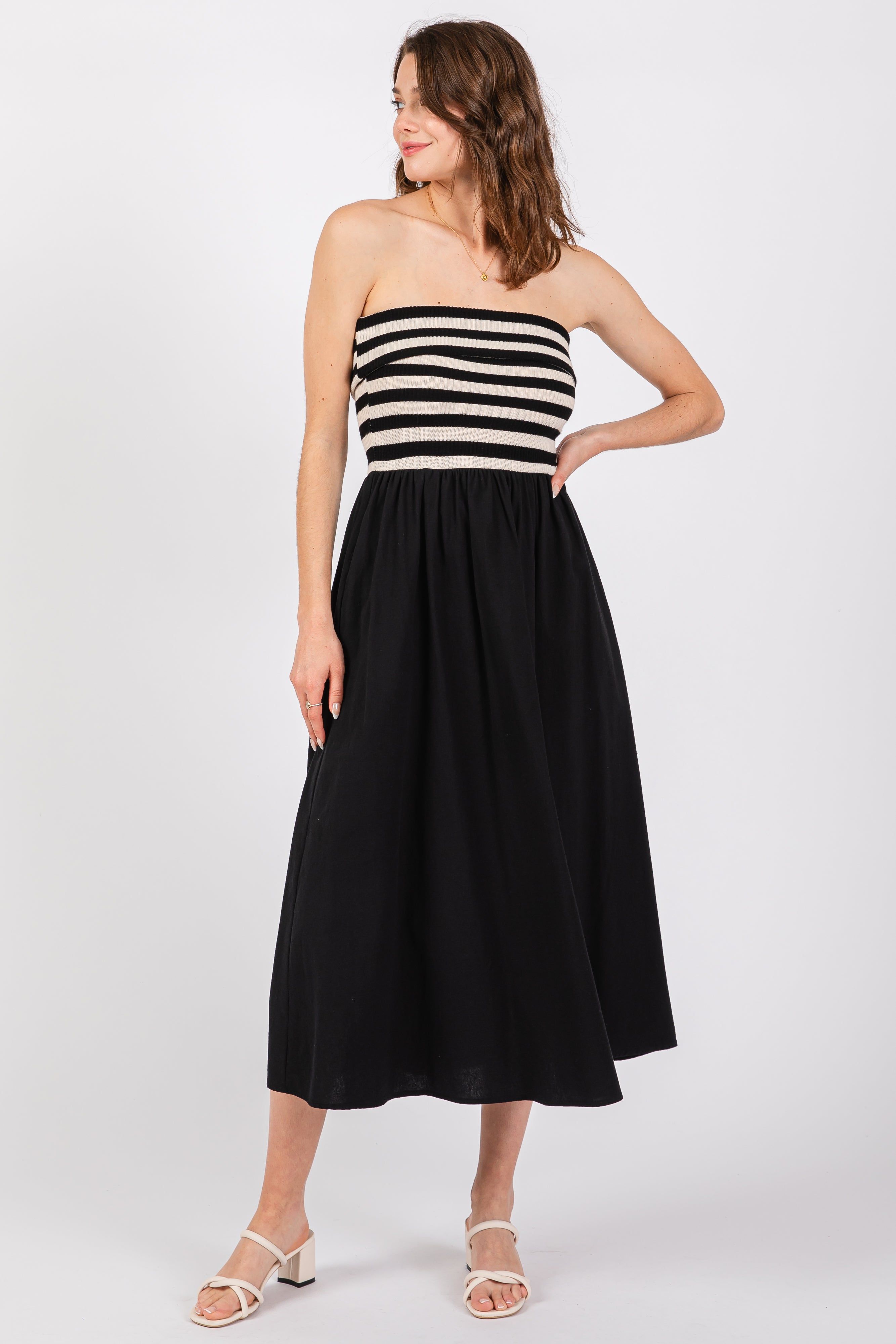 Black Strapless Maternity Dress sold by Pinkblush product image thumbnail 3