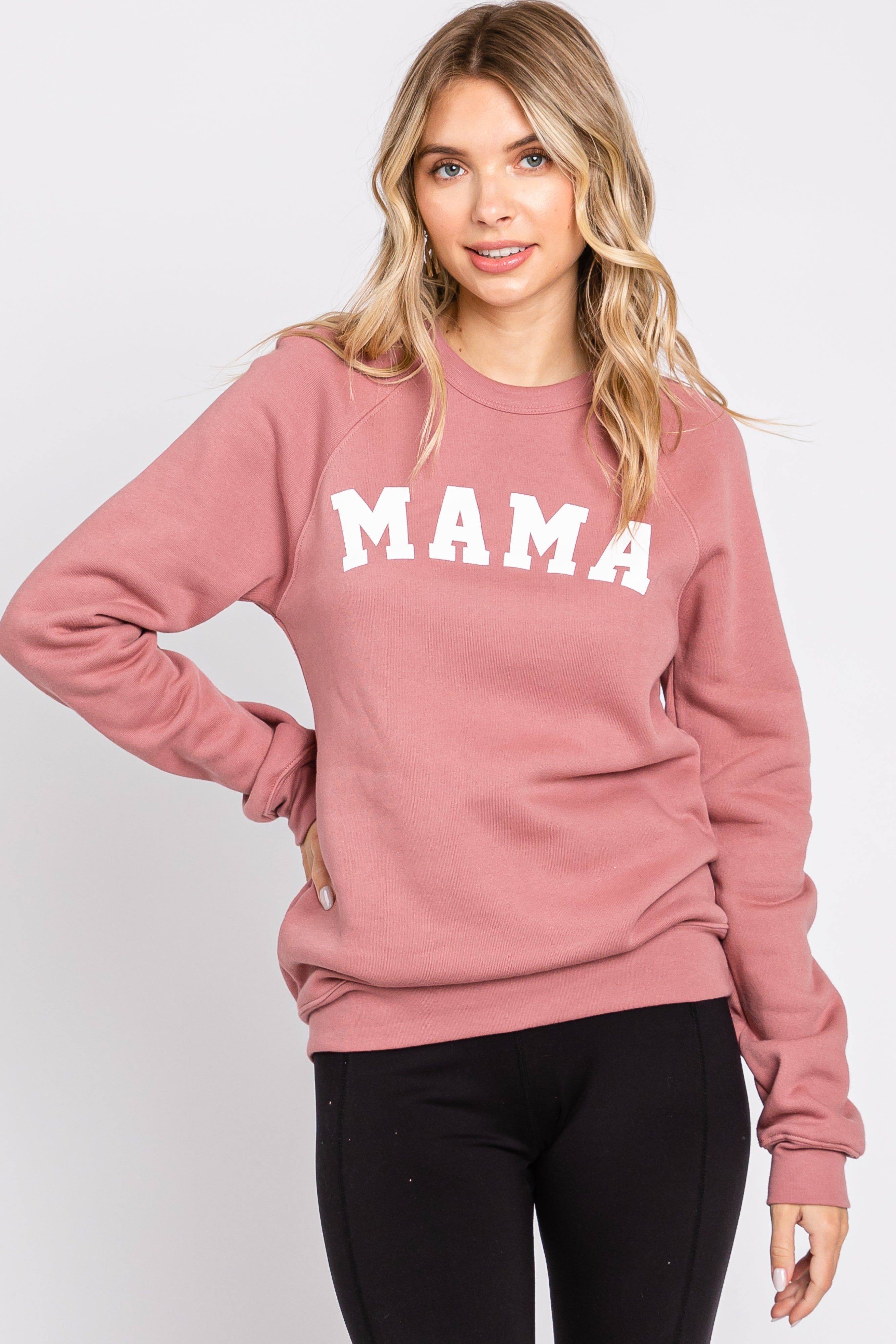 Mauve Mama Graphic Pullover Sweatshirt sold by Pinkblush