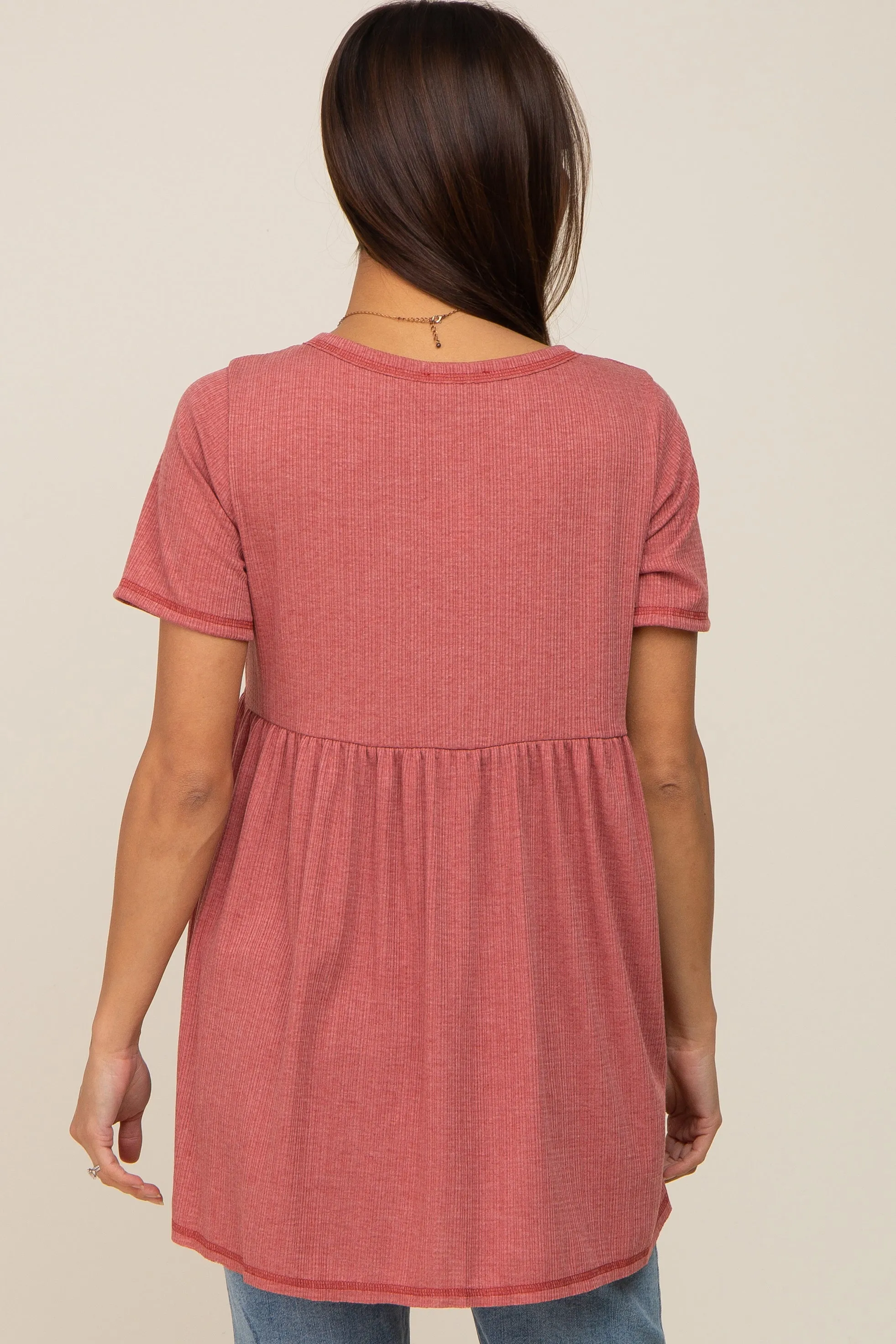 Red V Neck Maternity Top sold by Pinkblush product image thumbnail 3