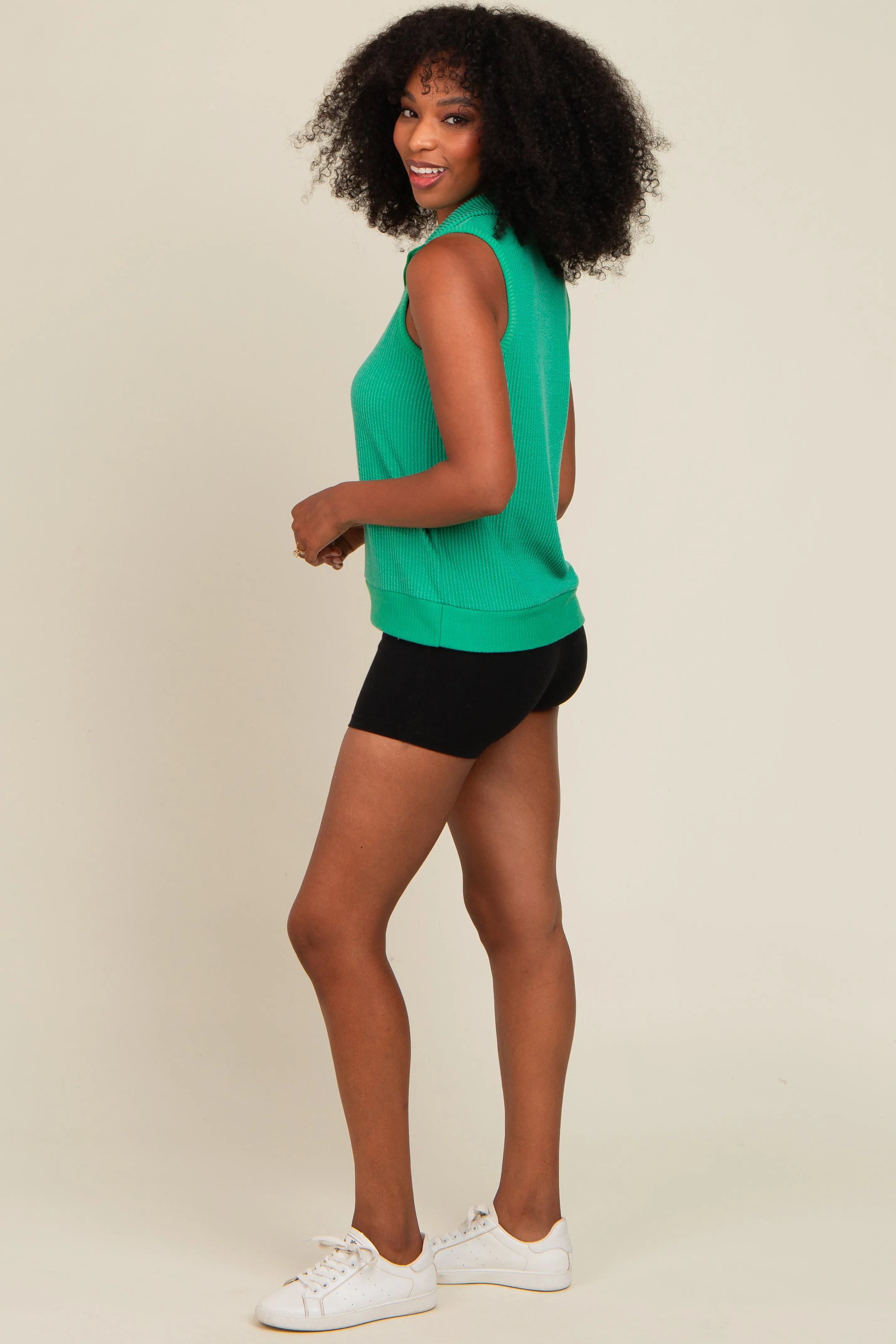Green Half Zip Tank sold by Pinkblush product image thumbnail 3
