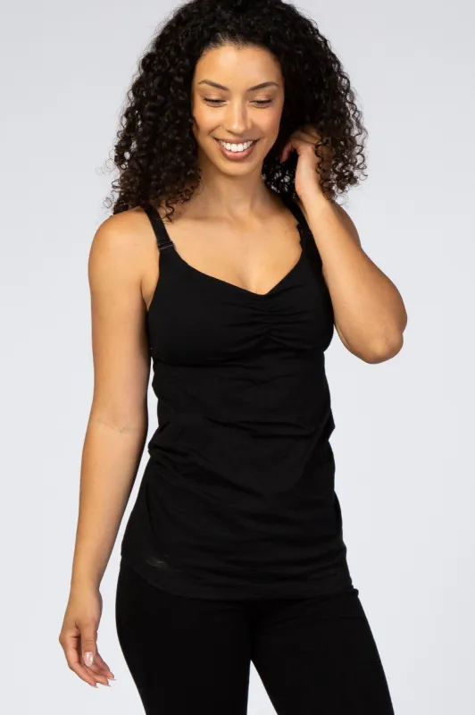 Black Cake Maternity Ice Cream Nursing Tank made by Pinkblush