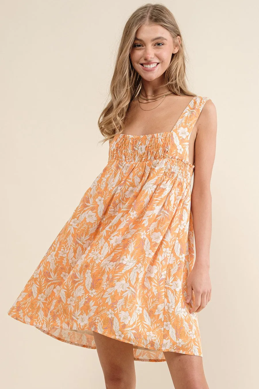 Tangerine Printed Dress sold by Pinkblush