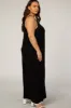 Black Cami Strap Plus Maxi Dress sold by Pinkblush