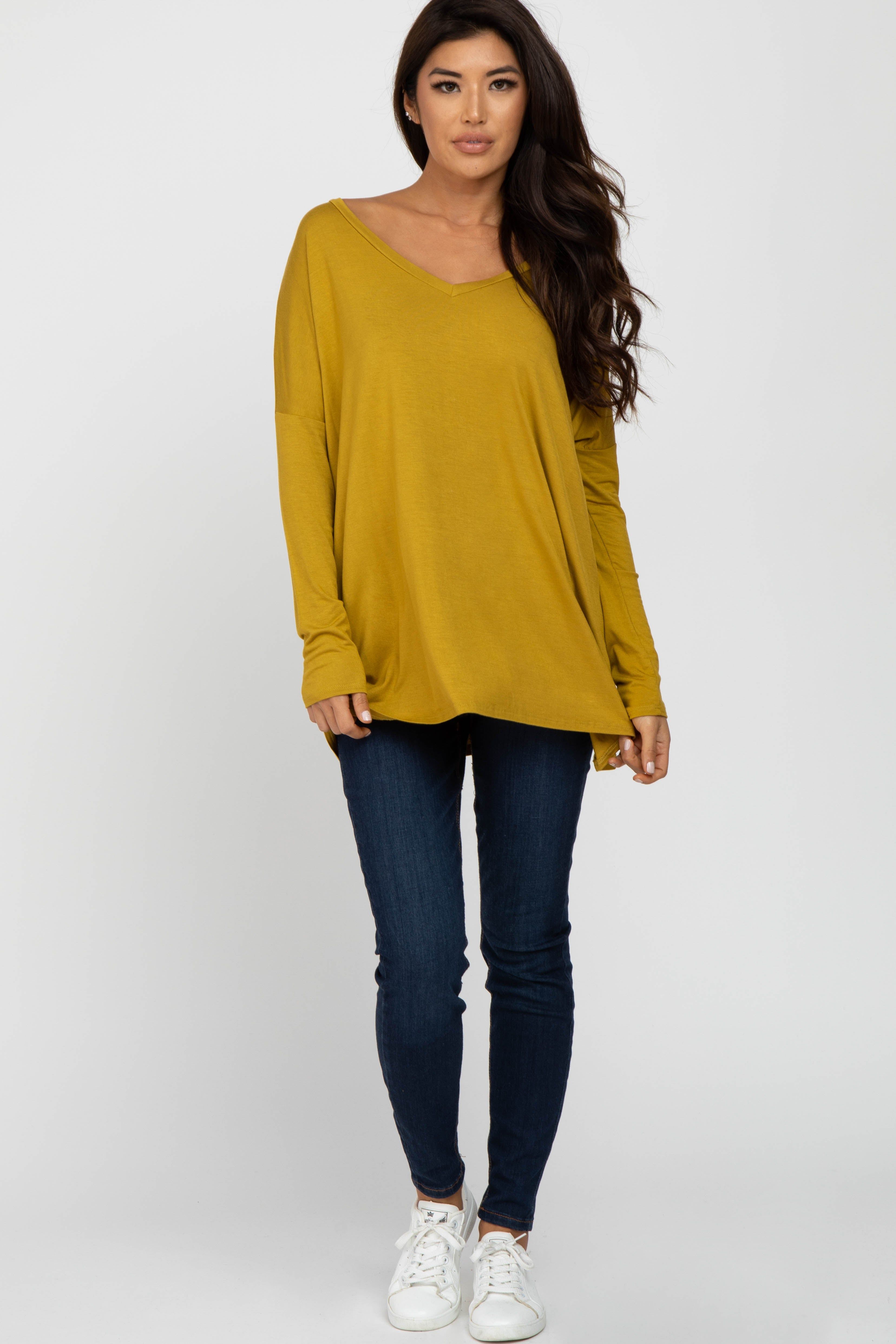 Yellow V-Neck Top sold by Pinkblush product image thumbnail 2