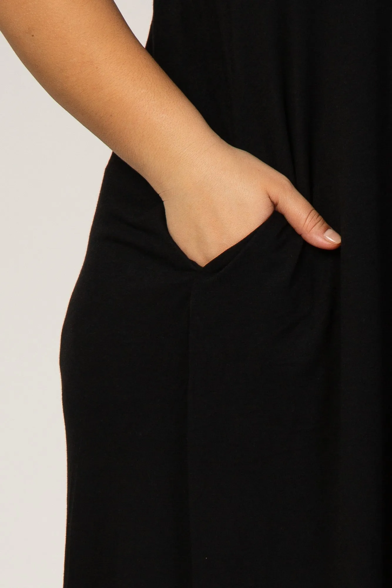 Black Cami Strap Plus Maxi Dress sold by Pinkblush product image thumbnail 4