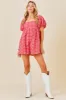 Red Embroidered Floral Romper sold by Pinkblush