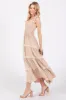 Taupe Smocked Maxi Dress sold by Pinkblush