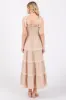 Taupe Smocked Maxi Dress sold by Pinkblush
