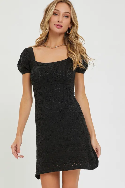 Black Knit Dress sold by Pinkblush