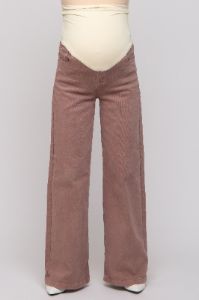 Mauve Wide Leg Maternity Jeans sold by Pinkblush