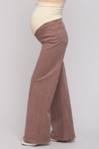 Mauve Wide Leg Maternity Jeans sold by Pinkblush